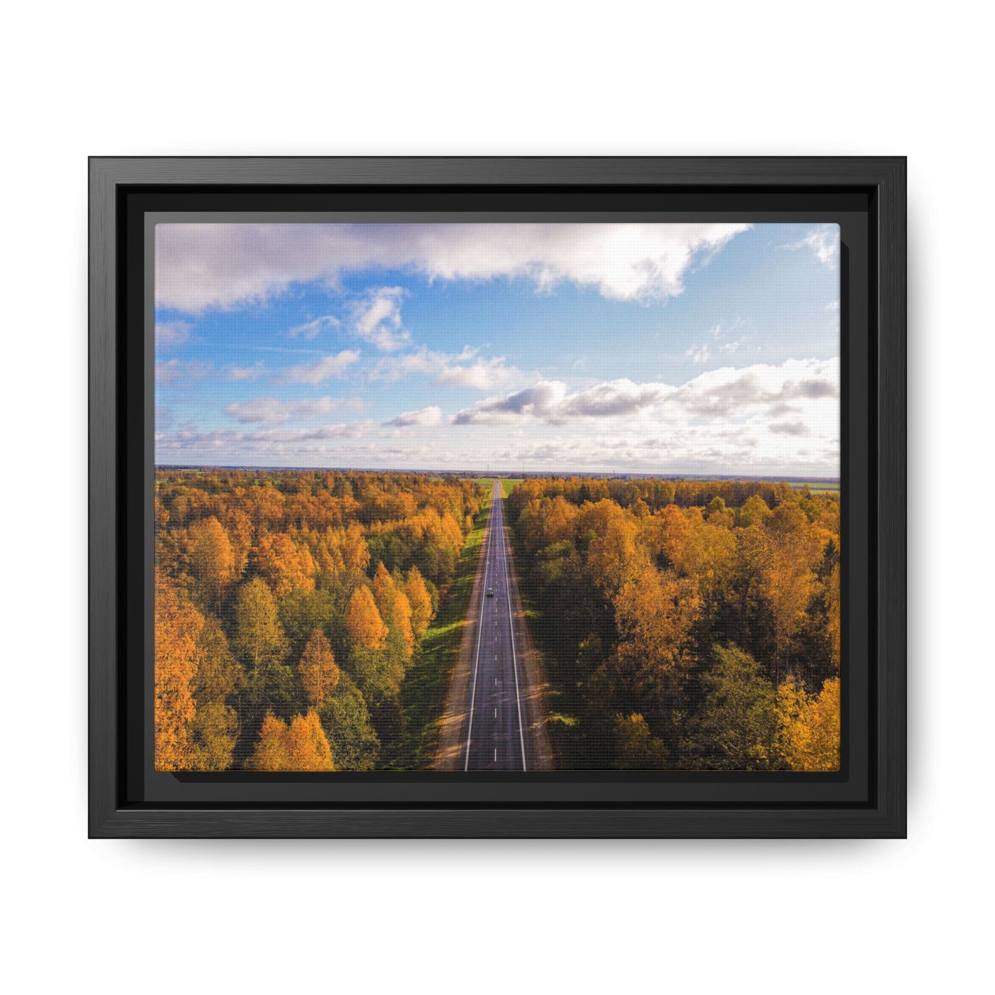 Somewhere In Lithuania Matte Canvas, Framed (Multi-color)