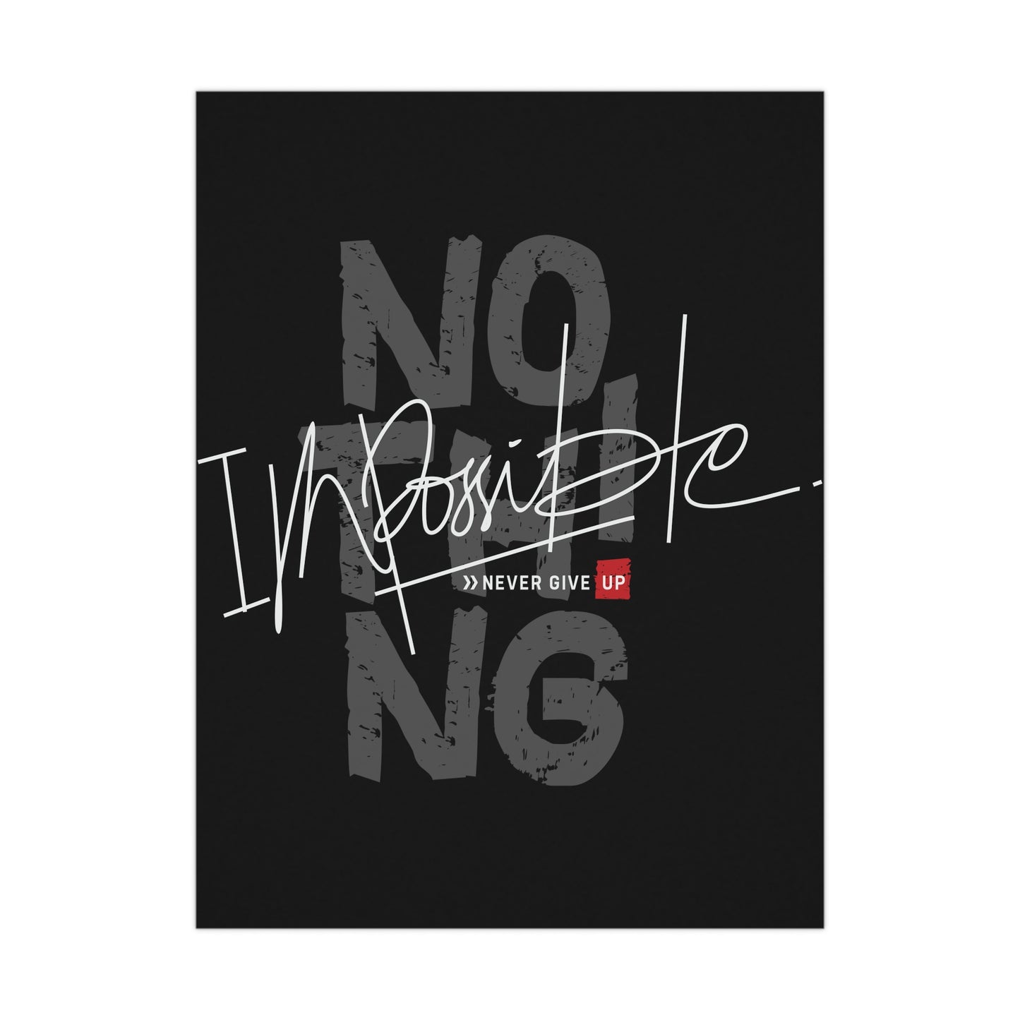 'No Impossible' Motivational Hoodies for Fitness & Inspiration
