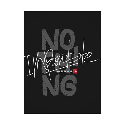 'No Impossible' Motivational Hoodies for Fitness & Inspiration