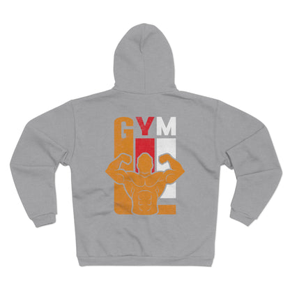Gym Life Unisex Hooded Zip Sweatshirt - Perfect for Fitness Enthusiasts