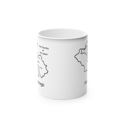 Fermanagh Magic Mug: Color - Changing Coffee Cup with Artistic Map Design