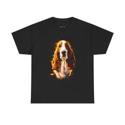 Basset Hound Watercolor Tee — Artistic Dog Portrait T-Shirt