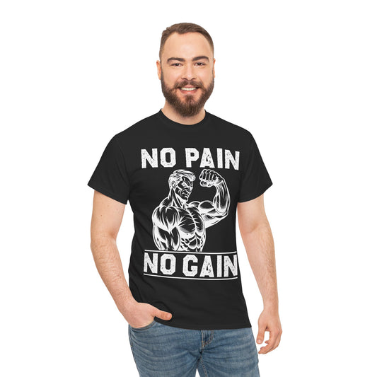 No Pain No Gain 12 Unisex Heavy Cotton Tee