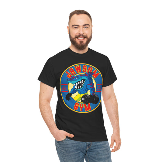 Jawsome Gym Unisex Heavy Cotton Tee - Fun Workout Shirt for Fitness Enthusiasts Black