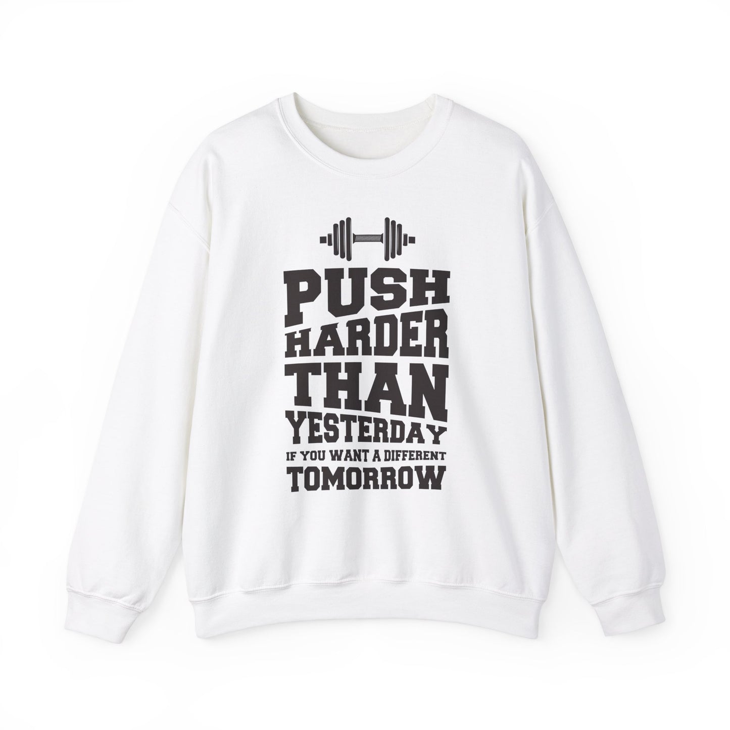 Push Harder Crewneck Sweatshirt - Motivational Fitness Apparel