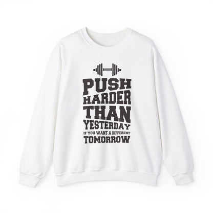 Push Harder Crewneck Sweatshirt - Motivational Fitness Apparel