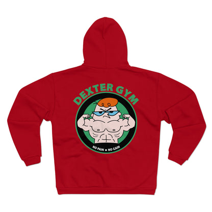 Dexter Gym Unisex Hooded Zip Sweatshirt - No Pain No Gain Design
