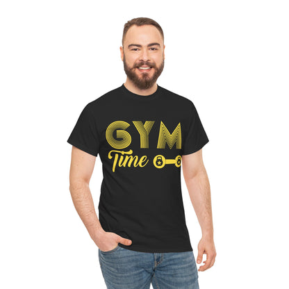 Gym Time Unisex Heavy Cotton Tee - Perfect for Fitness Lovers
