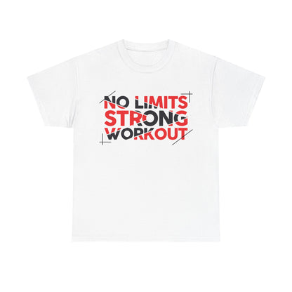 No Limits Strong Workout Unisex Heavy Cotton Tee