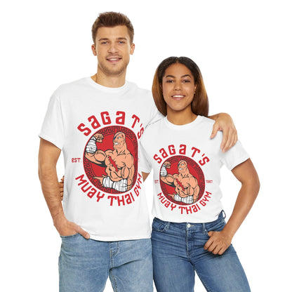 Sagat's Muay Thai Gym Unisex Heavy Cotton Tee - Established 1987 White