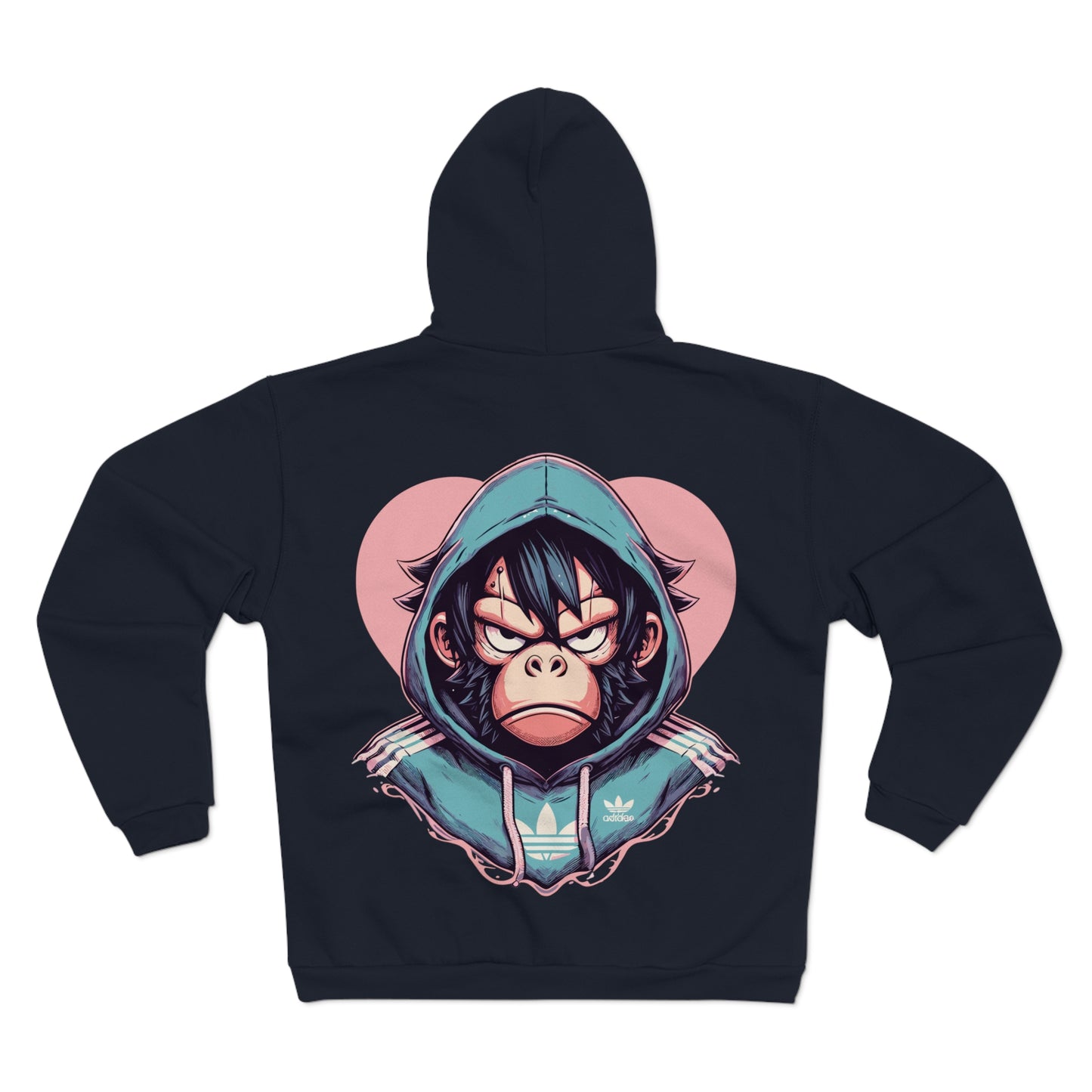 Cool Gorilla Graphic Unisex Hooded Zip Sweatshirt