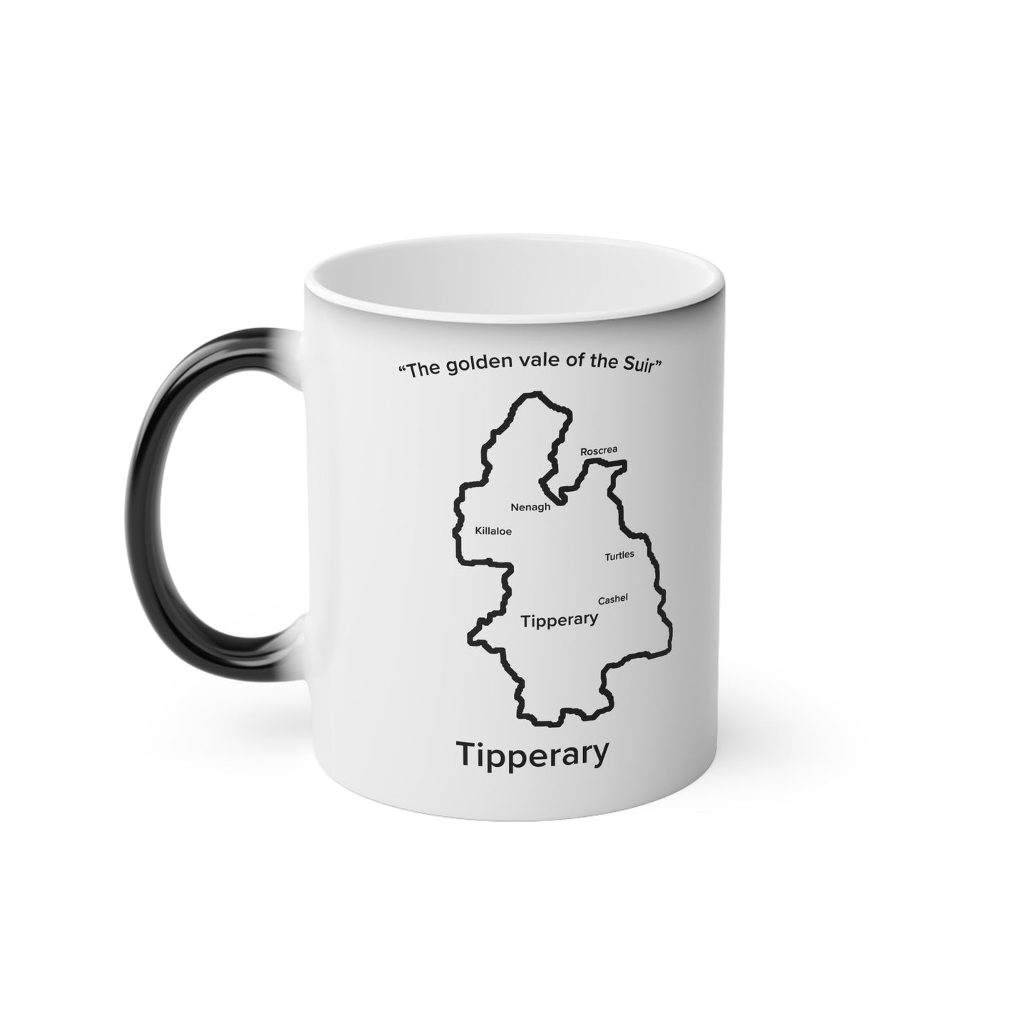 Tipperary Magic Mug: Color - Changing Coffee Cup with Artistic Map Design