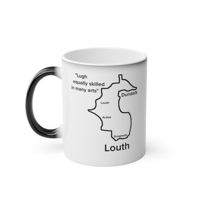 Louth Magic Mug: Color - Changing Coffee Cup with Artistic Map Design