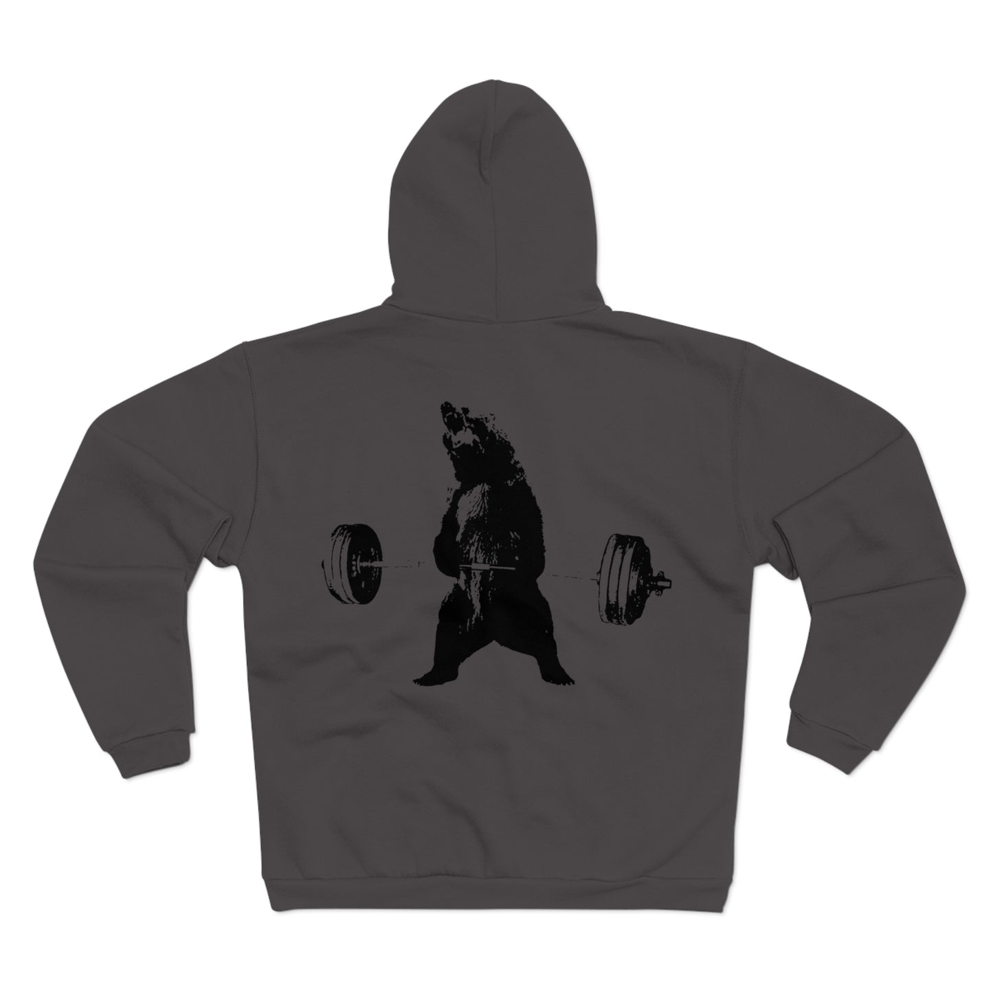 Bear Weightlifting Unisex Hooded Zip Sweatshirt - Fitness Inspired Apparel
