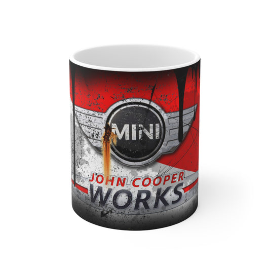 John Cooper Works MINI Ceramic Coffee Mug - 11oz & 15oz - Perfect for Car Enthusiasts