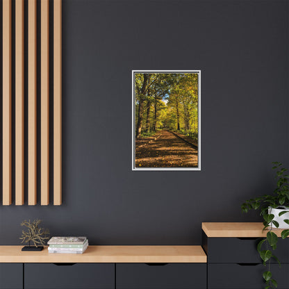 Listowel Town Park Autumn Matte Canvas, Framed (Multi-color)