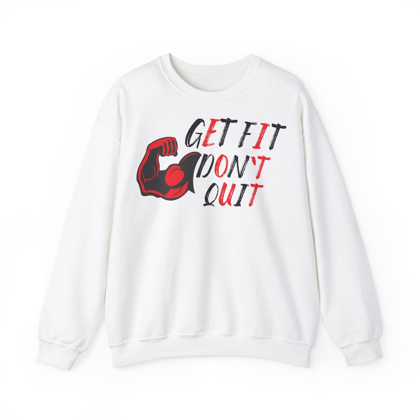 Motivational Fitness - Get Fit Don't Quit Unisex Heavy Blend™ Crewneck Sweatshirt