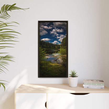 Vilnius Lake Matte Canvas, Framed (Multi-color)