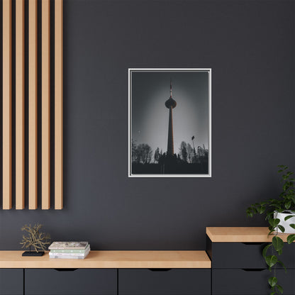 TV Tower Matte Canvas, Framed (Multi-color)