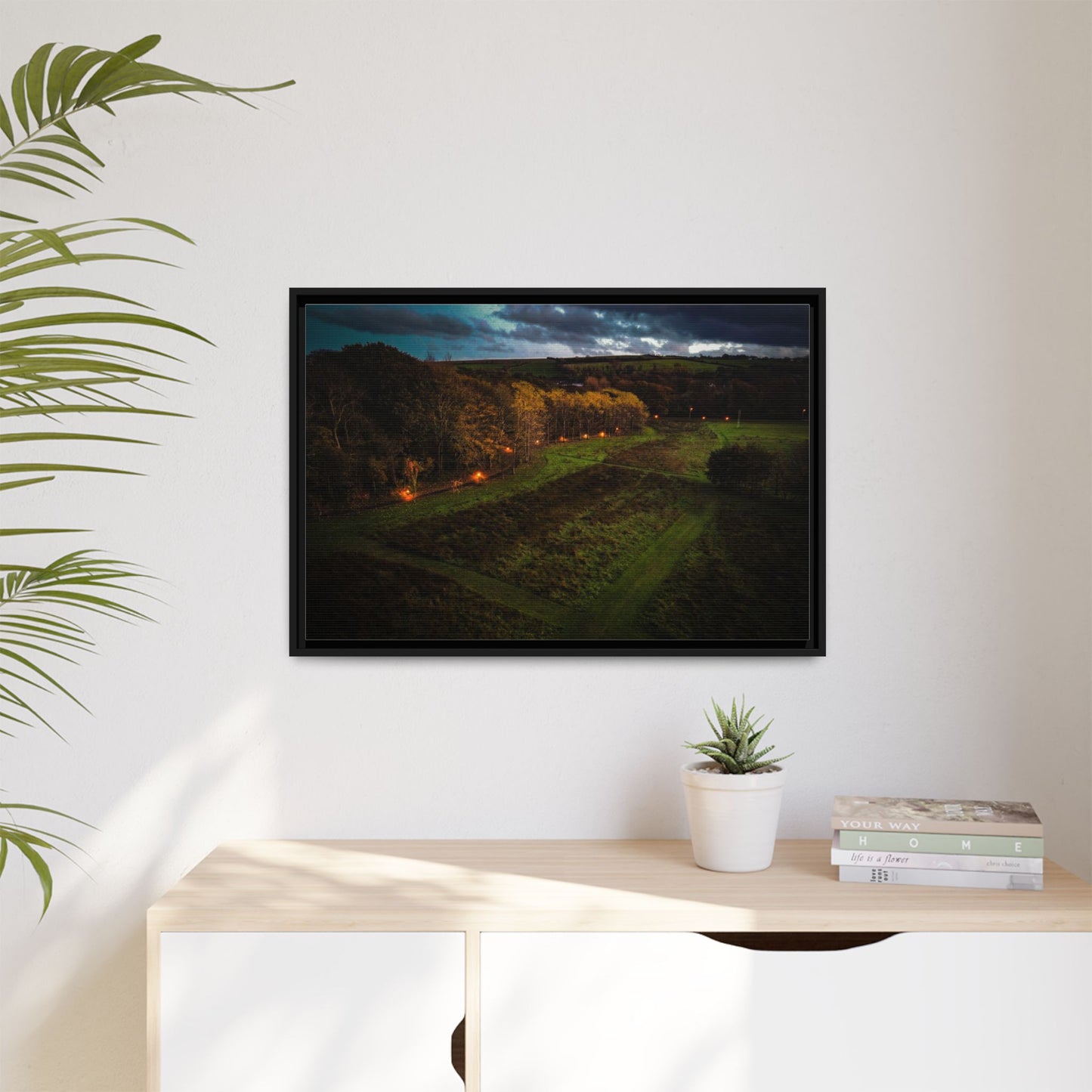 Listowel Town Park Matte Canvas, Framed (Multi-color)