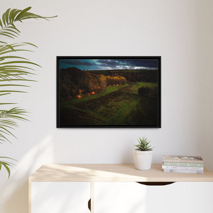 Listowel Town Park Matte Canvas, Framed (Multi-color)