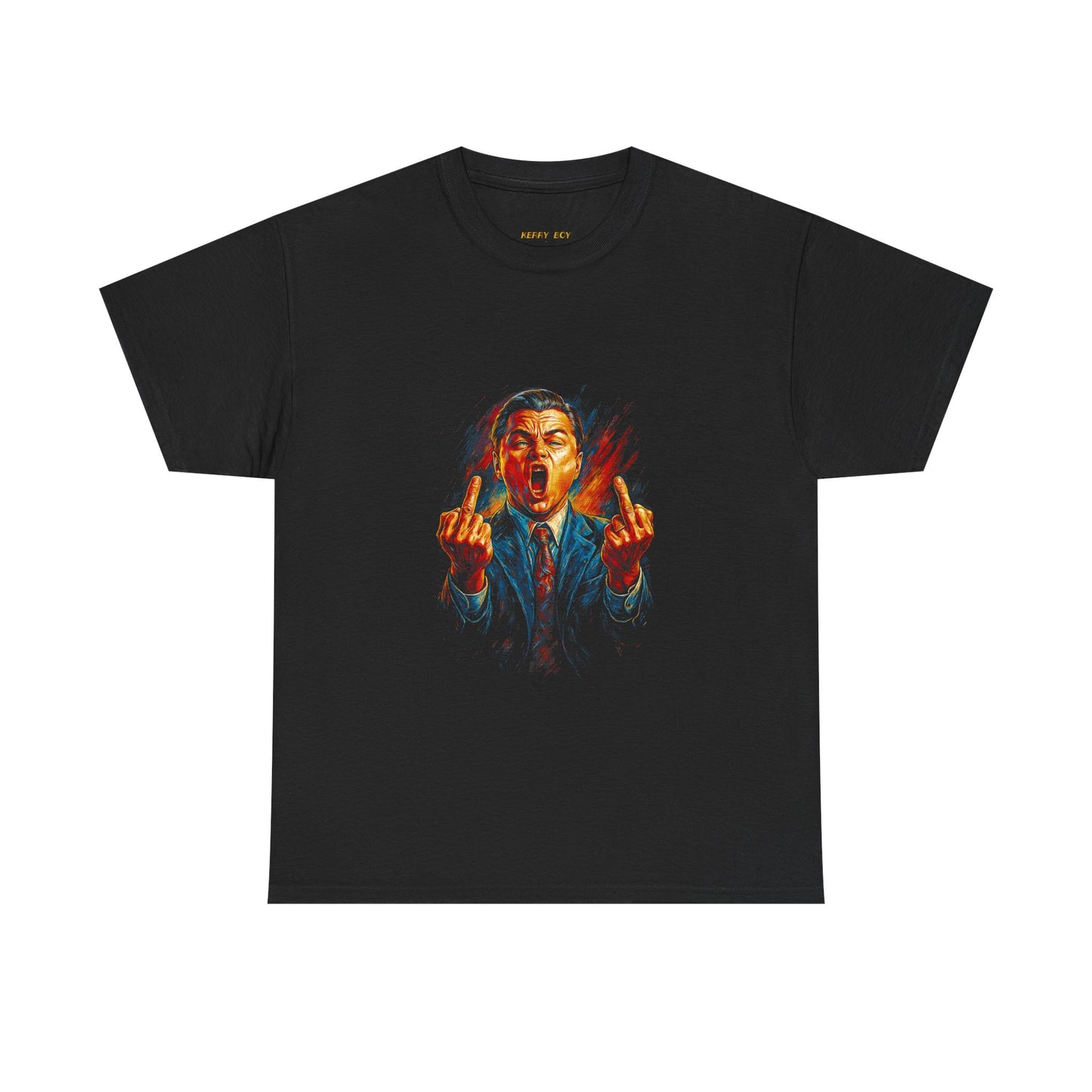 Middle Finger Leo T-Shirt — Bold Retro Movie Villain Graphic Tee