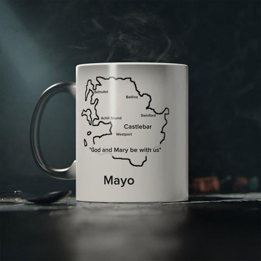 Mayo Magic Mug: Color - Changing Coffee Cup with Artistic Map Design