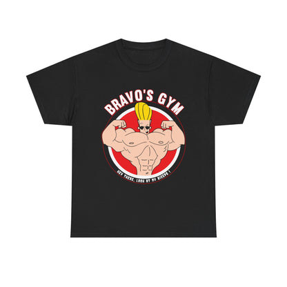 Bravo's Gym Unisex Heavy Cotton Tee - Perfect for Fitness Enthusiasts | Gym Motivation Shirt Black