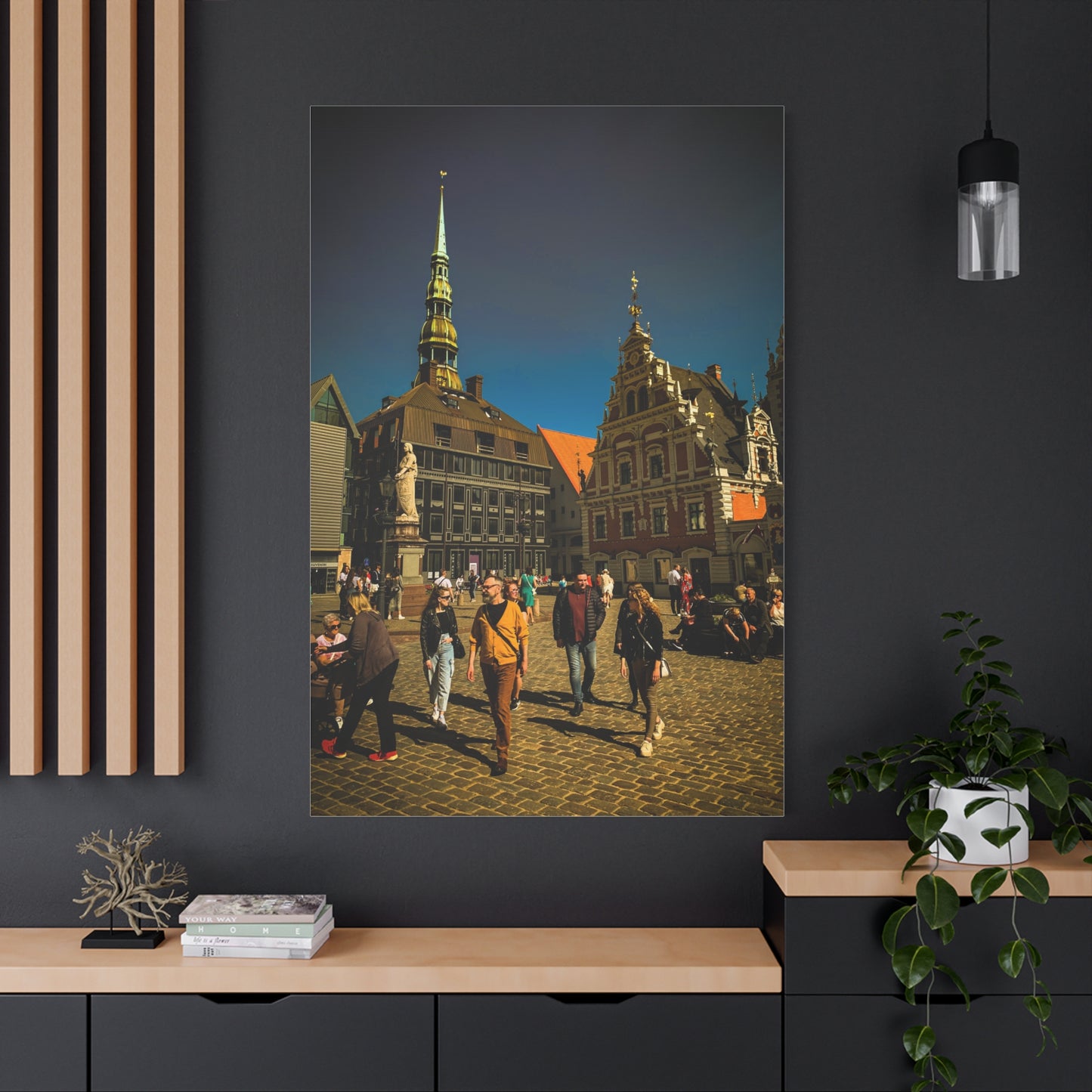 Riga Oldtown Matte Canvas, Stretched, 1.25"