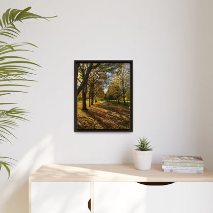 Listowel town Park Autumn Matte Canvas, Framed (Multi-color)
