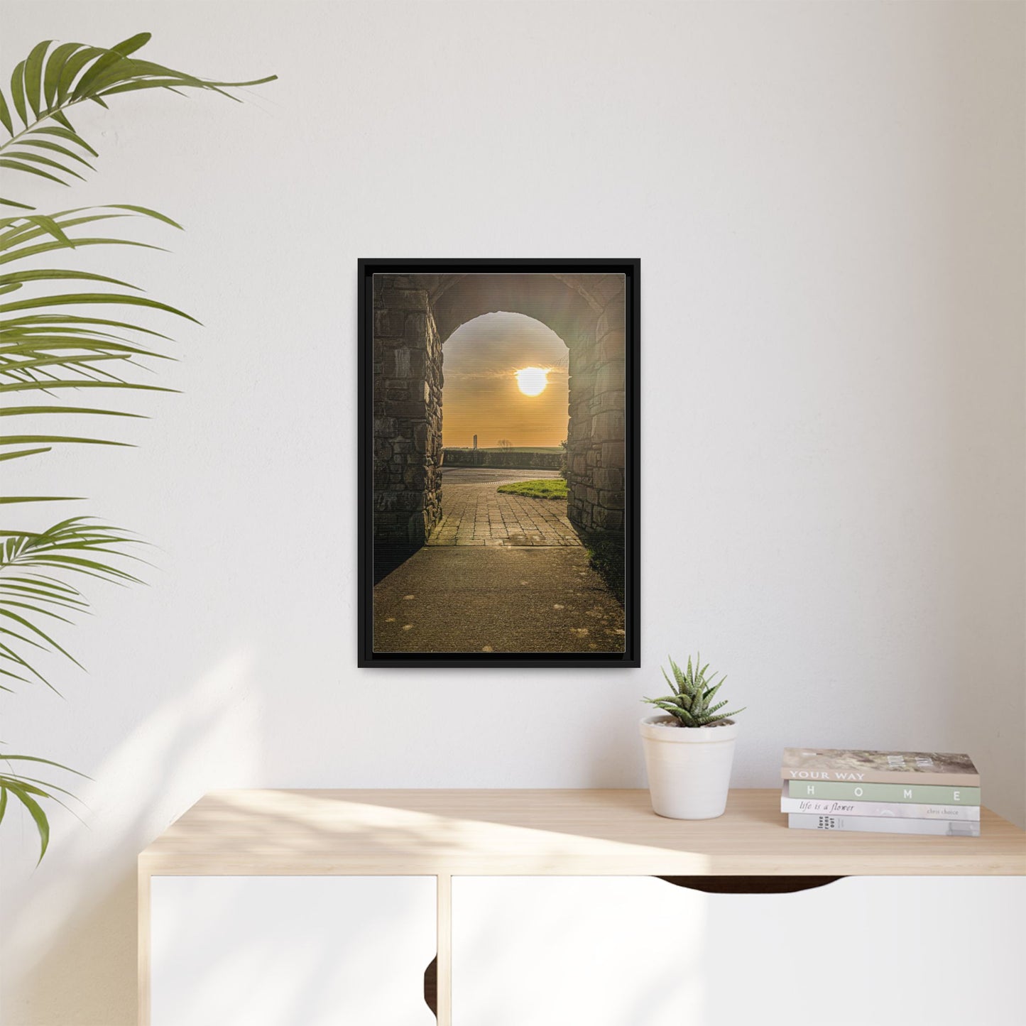 Pillars Matte Canvas, Framed (Multi-color)