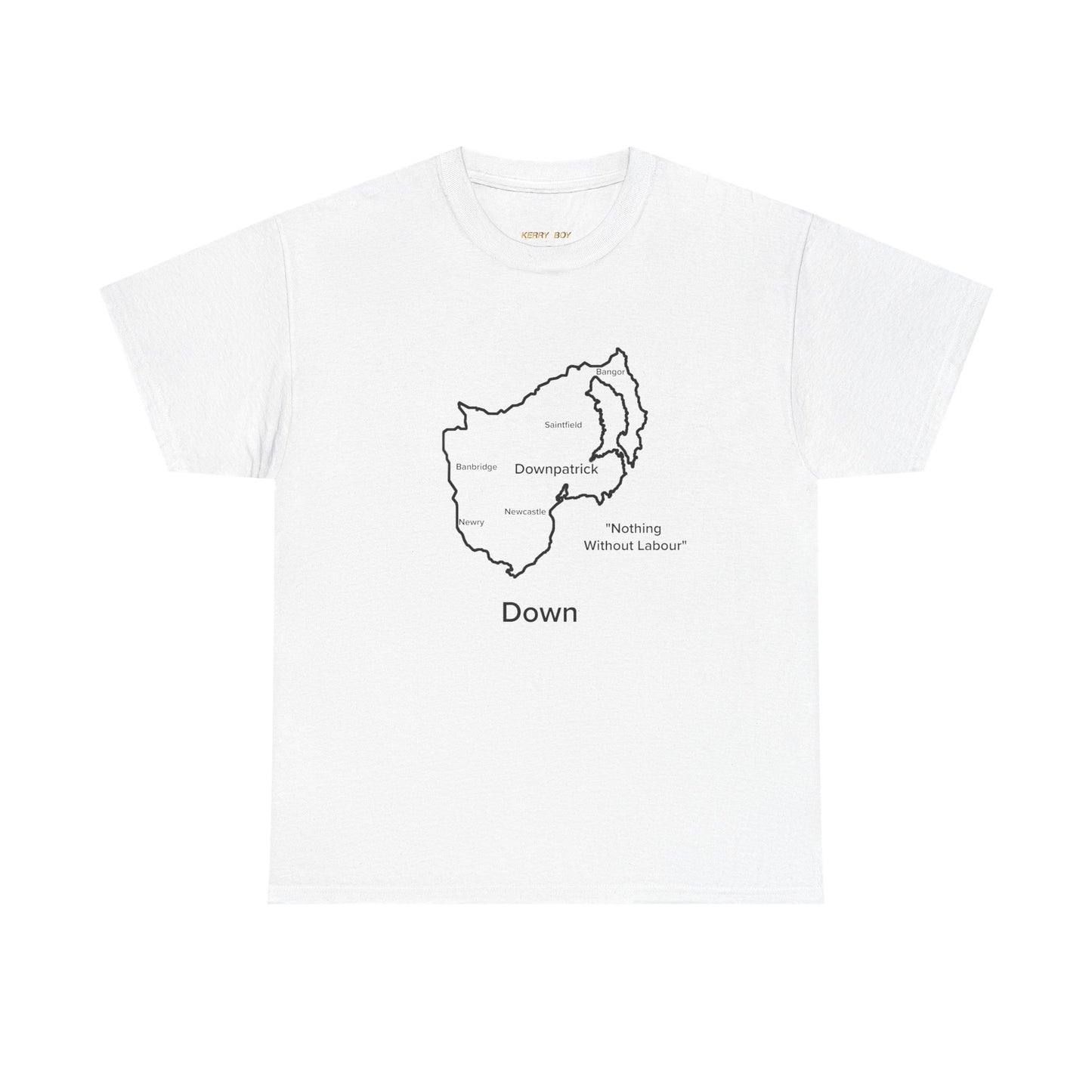 Down Unisex Heavy Cotton Tee White Edition