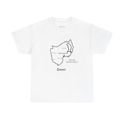 Down Unisex Heavy Cotton Tee White Edition