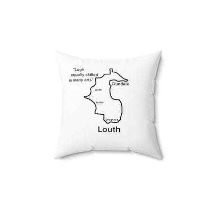 Louth Spun Polyester Square Pillow White Edition 2 Sizes