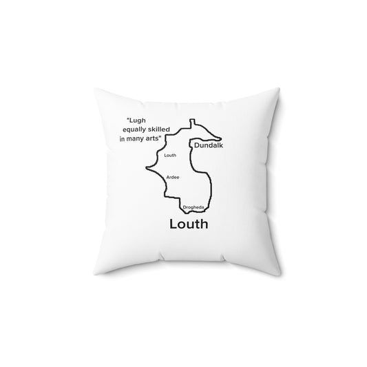 Louth Spun Polyester Square Pillow White Edition 2 Sizes