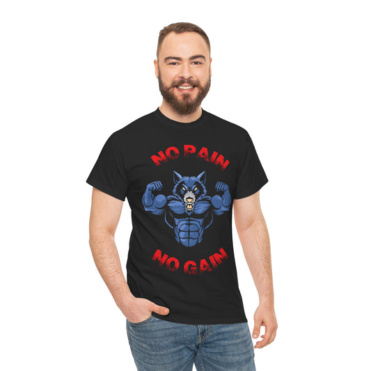 No Pain No Gain Unisex Heavy Cotton Tee - Motivational Fitness T-Shirt