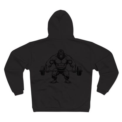 Gorilla Strength Gym Unisex Hooded Zip Sweatshirt