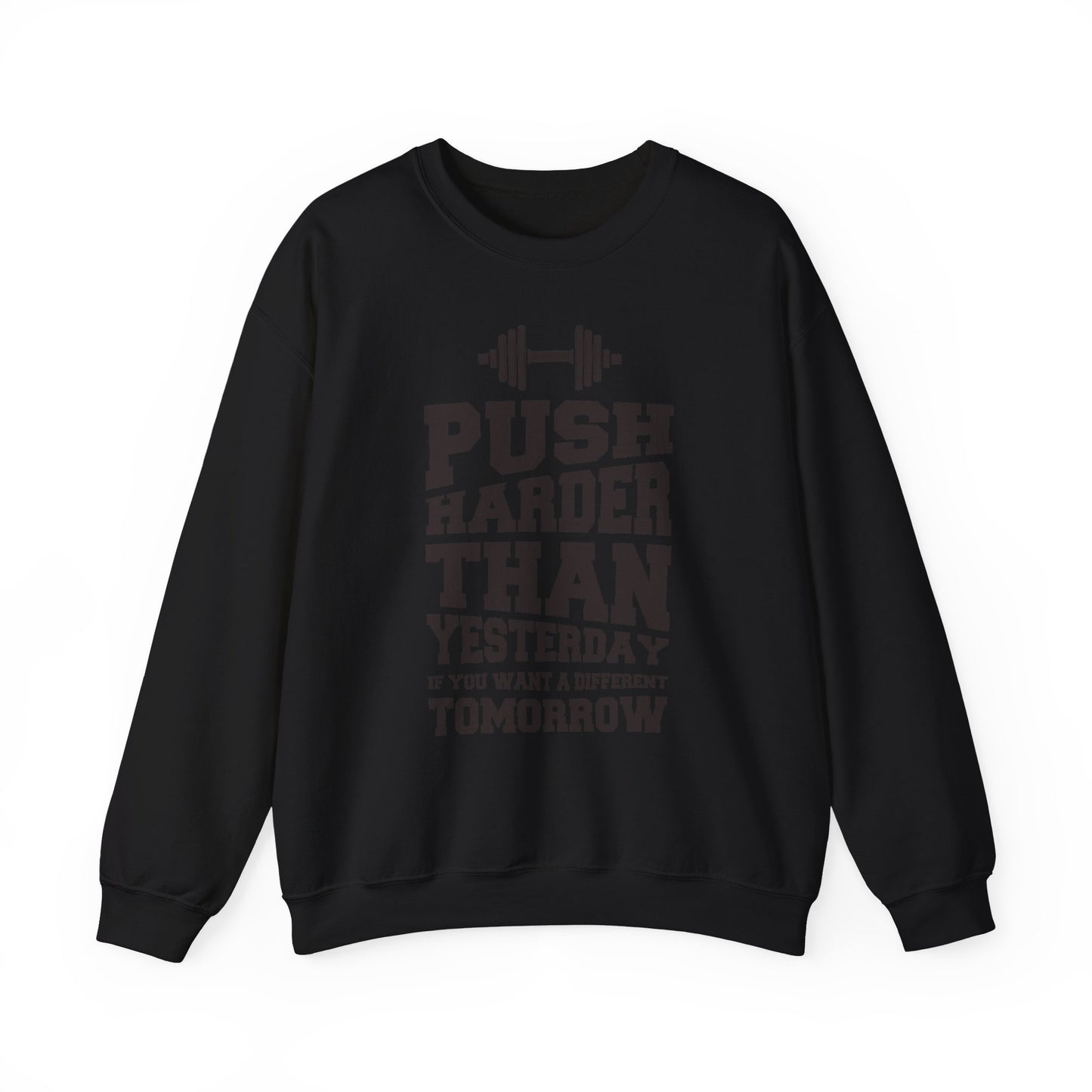 Push Harder Crewneck Sweatshirt - Motivational Fitness Apparel