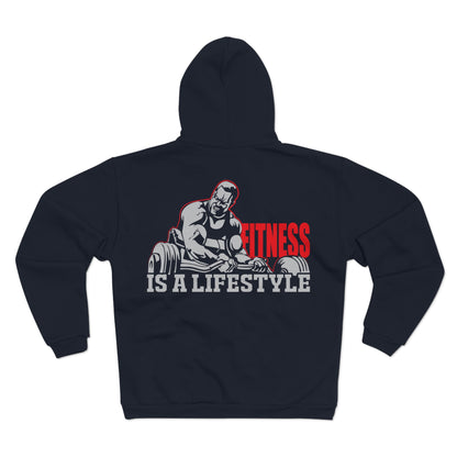 Fitness Lifestyle Unisex Hooded Zip Sweatshirt