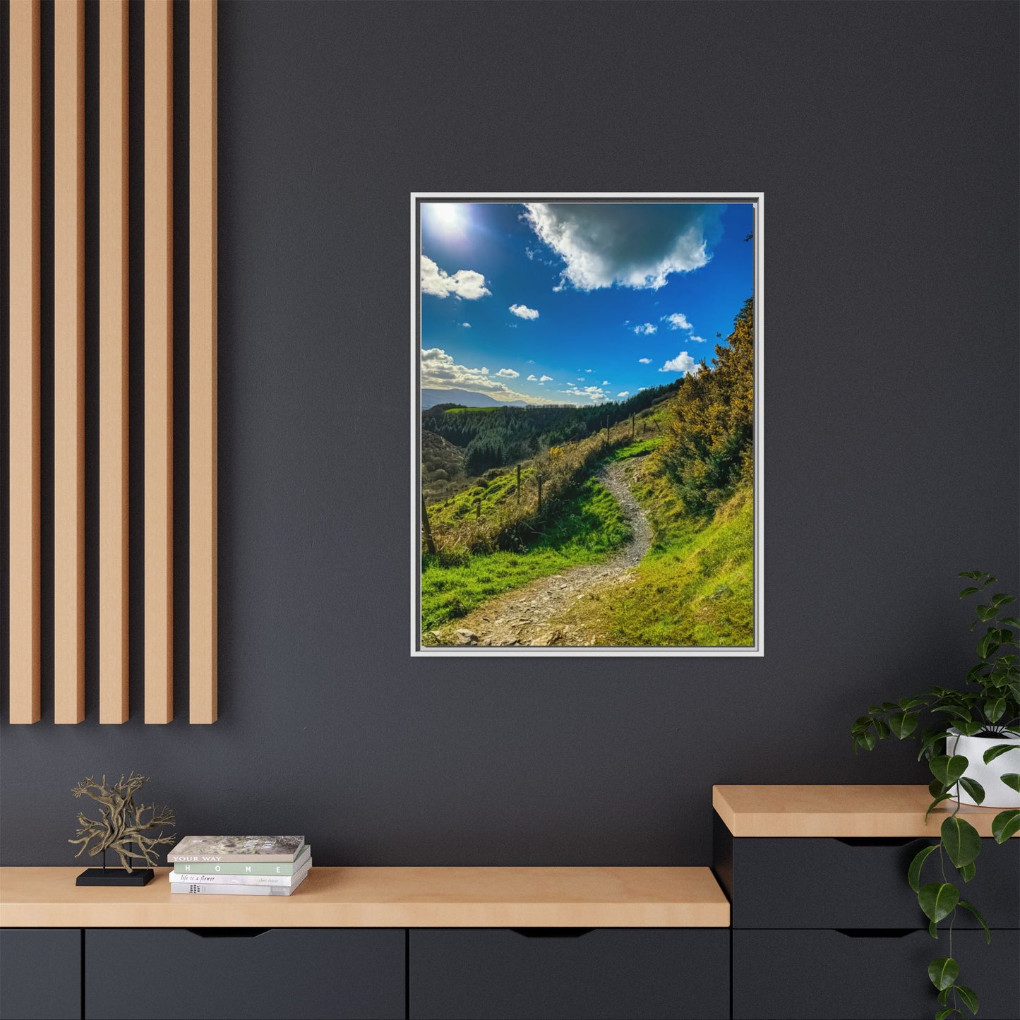 Glanageenty Forest Trail Matte Canvas, Framed (Multi-color)