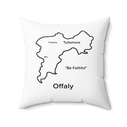 Offaly Spun Polyester Square Pillow White Edition 4 Sizes