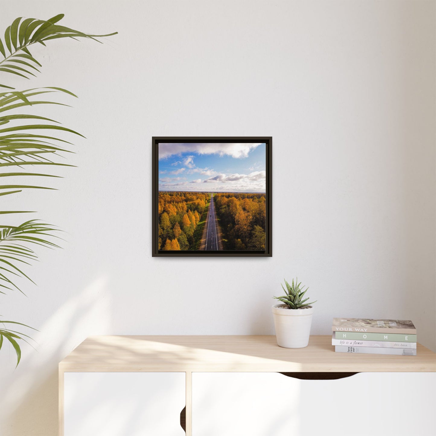 Somewhere In Lithuania Matte Canvas, Framed (Multi-color)