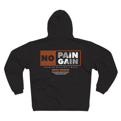 No Pain No Gain Unisex Hooded Zip Sweatshirt - Premium Fitness Apparel