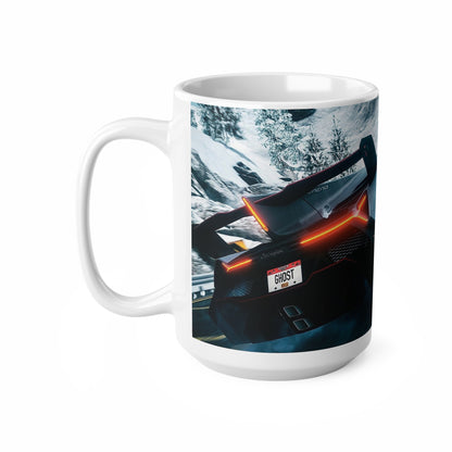 Racing-Inspired Ceramic Coffee Cups - 11oz & 15oz, Perfect for Car Enthusiasts