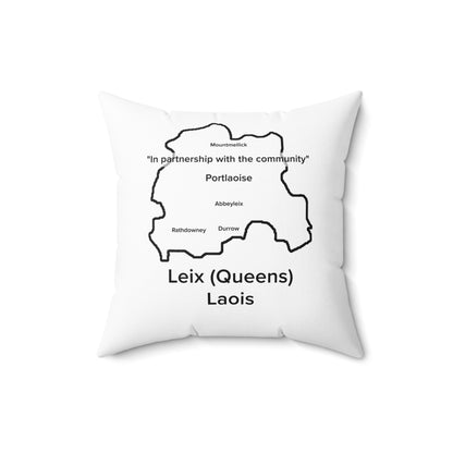 Laois Spun Polyester Square Pillow White Edition 2 Sizes