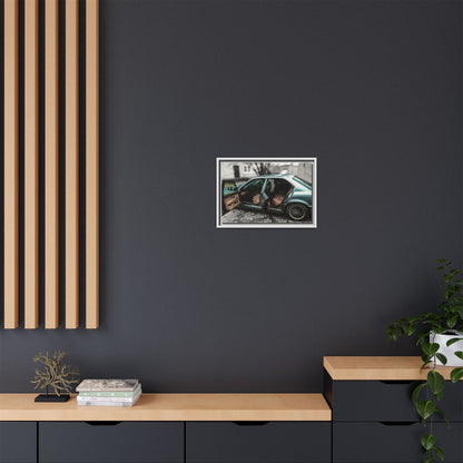 BMW 7 Matte Canvas, Framed (Multi-color)