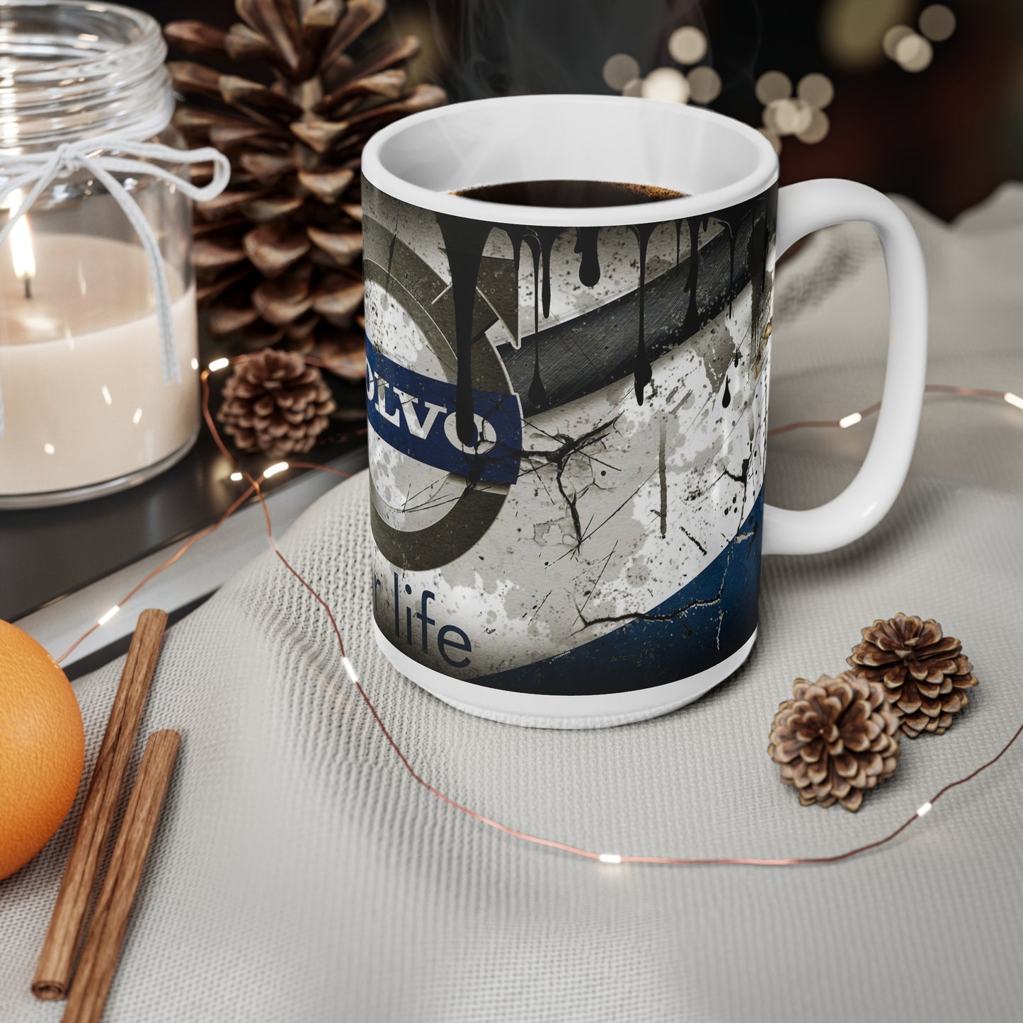 Volvo-Themed Ceramic Coffee Mug | 11oz & 15oz – Perfect for Car Enthusiasts