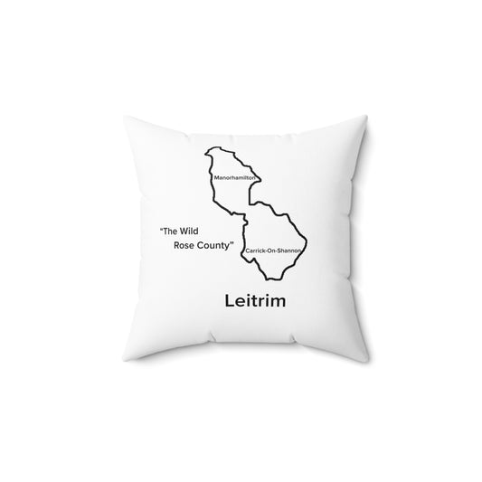 Leitrim Spun Polyester Square Pillow White Edition 2 Sizes