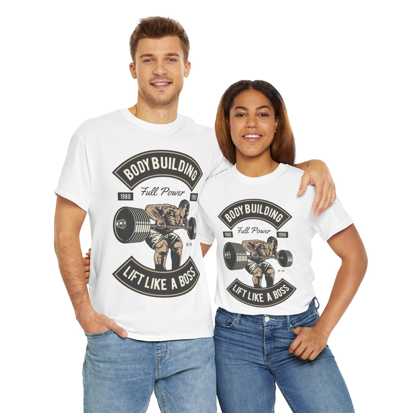Lift Like a Boss Bodybuilding Tee - Unisex Heavy Cotton T-Shirt