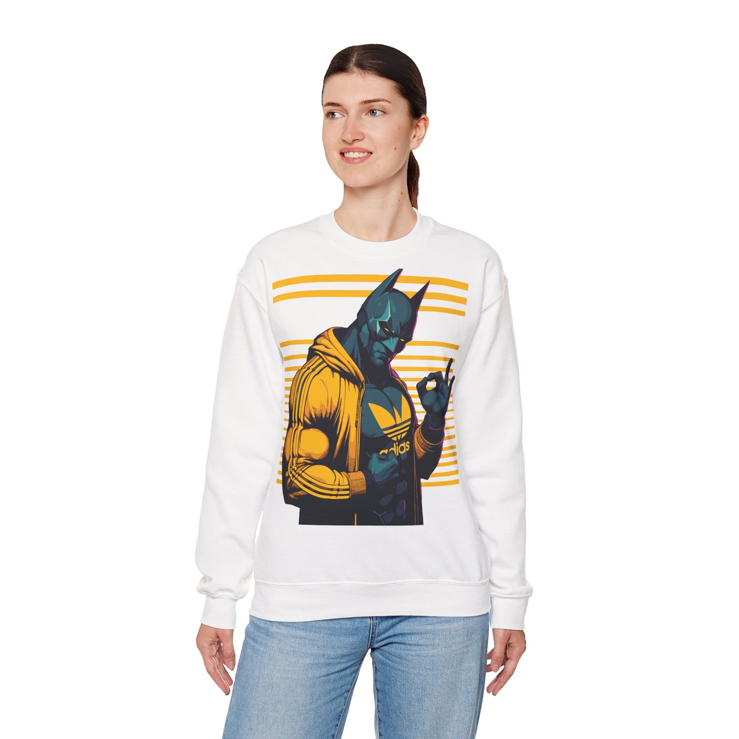 Cool Superhero Crewneck Sweatshirt with Vintage Vibe